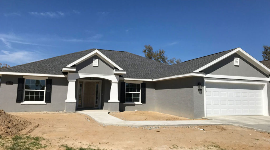 exterior of victory floor plan in evergreen estates